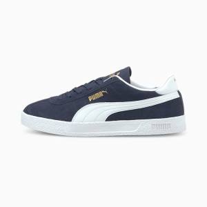 Puma Club Men's Sneakers Navy White Gold | PM015OSB